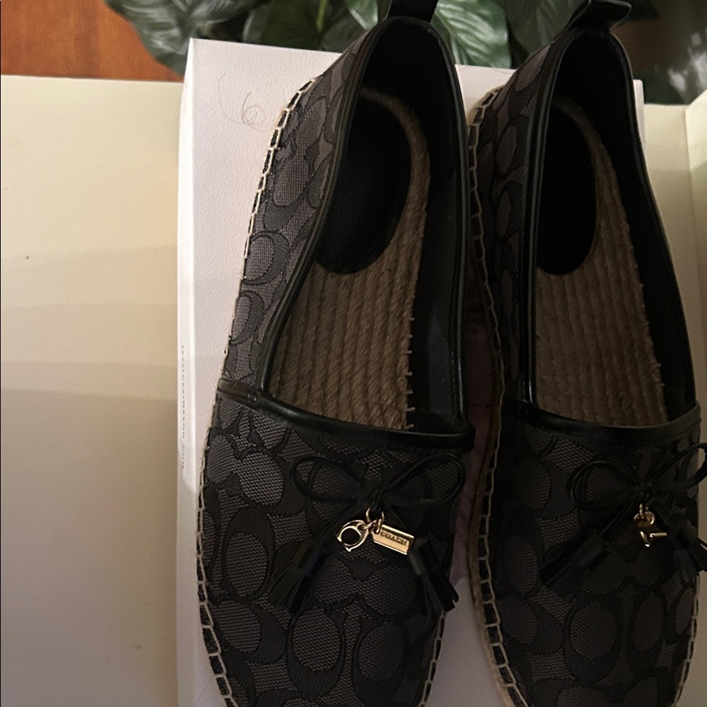 Coach Black Patterned Espadrilles With Tassels - image 4